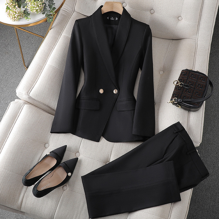 Smaha | Zakelijke Dames Set | Stijlvolle Blazer En Broek Set Voor Vrouwen