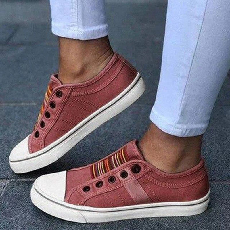 Mia | Trendy Dames Sneakers | Stijlvolle Slip-On Canvas Schoenen