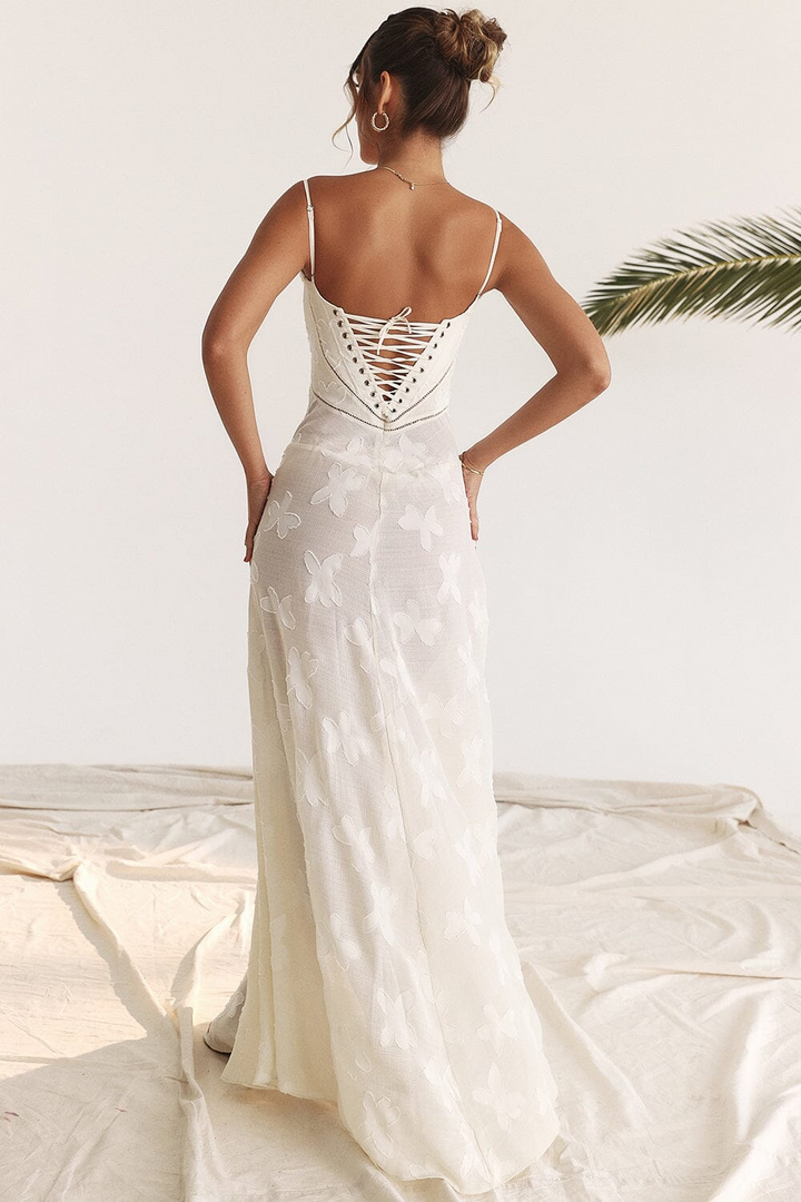 Twinks | Luchtige Dames Maxi-Jurk Met Open Rug