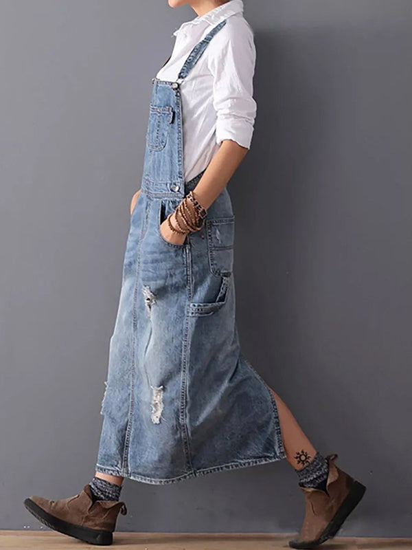 Mirella | Dames Denim Spijker Overall voor Vrouwen