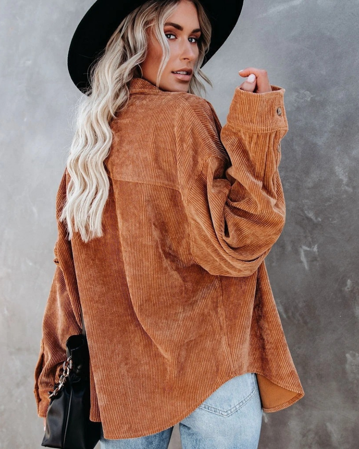 Sera | Dames Top | Comfortabele Corduroy Blouse | Tijdloze Stijl In Moderne Tinten