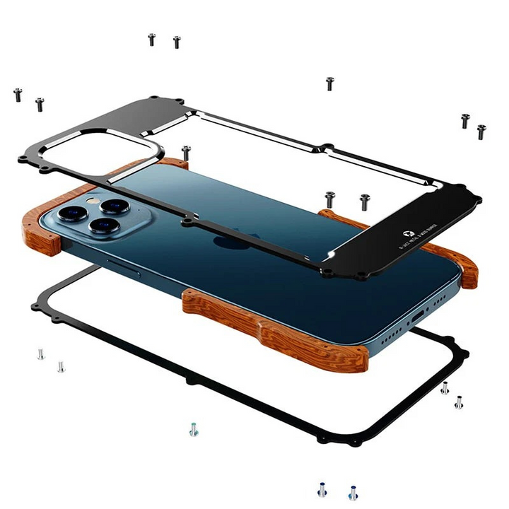 iPhone Case | Stijlvolle Hoes Met Houtafwerking | Stevige Bescherming