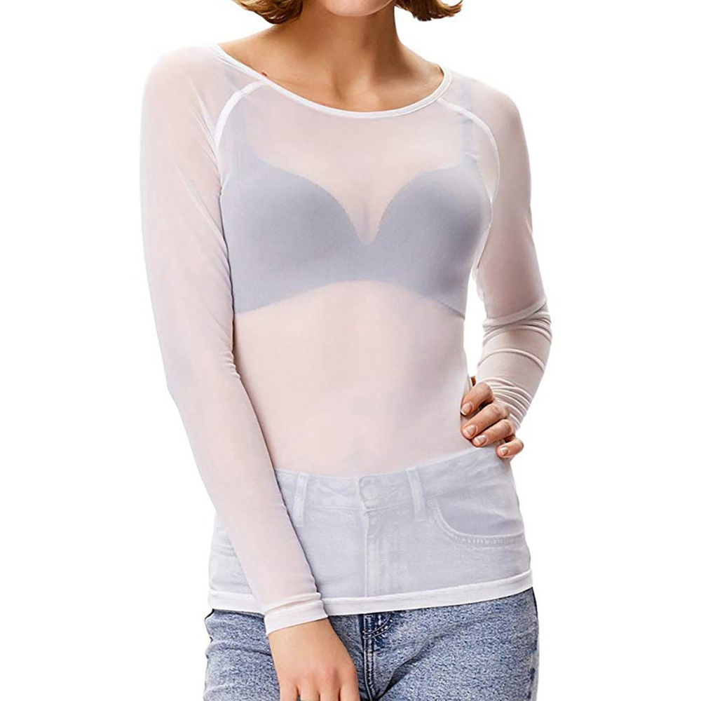 Jash | Elegante Dames Top | Mesh Top Met Lange Mouwen