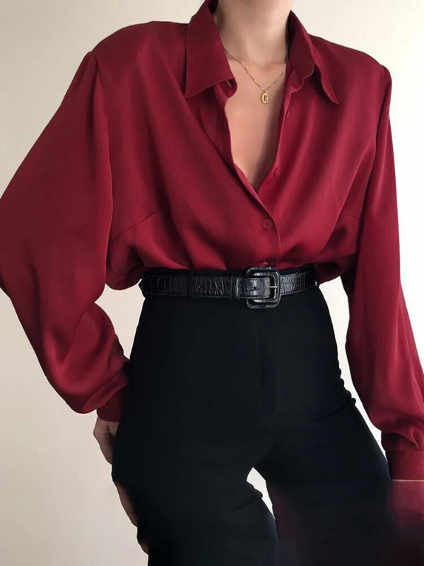 Noah | Elegante Dames Blouse | Tijdloos En Vrouwelijk | Ideaal Voor Kantoor Of Avondlook