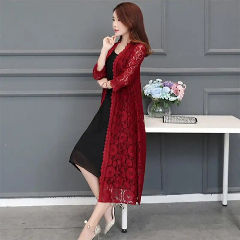 Firnza | Elegante Dames Vest | Lange Kanten Cardigan