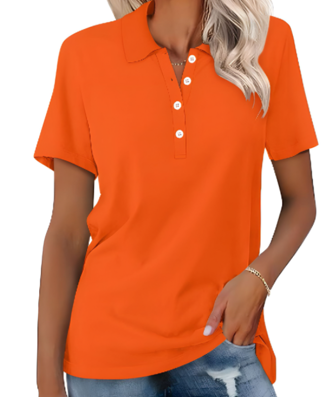 Marjani | Duurzame Poloshirt | Dames Polo Shirt | Met Kraag En Knoopsluiting