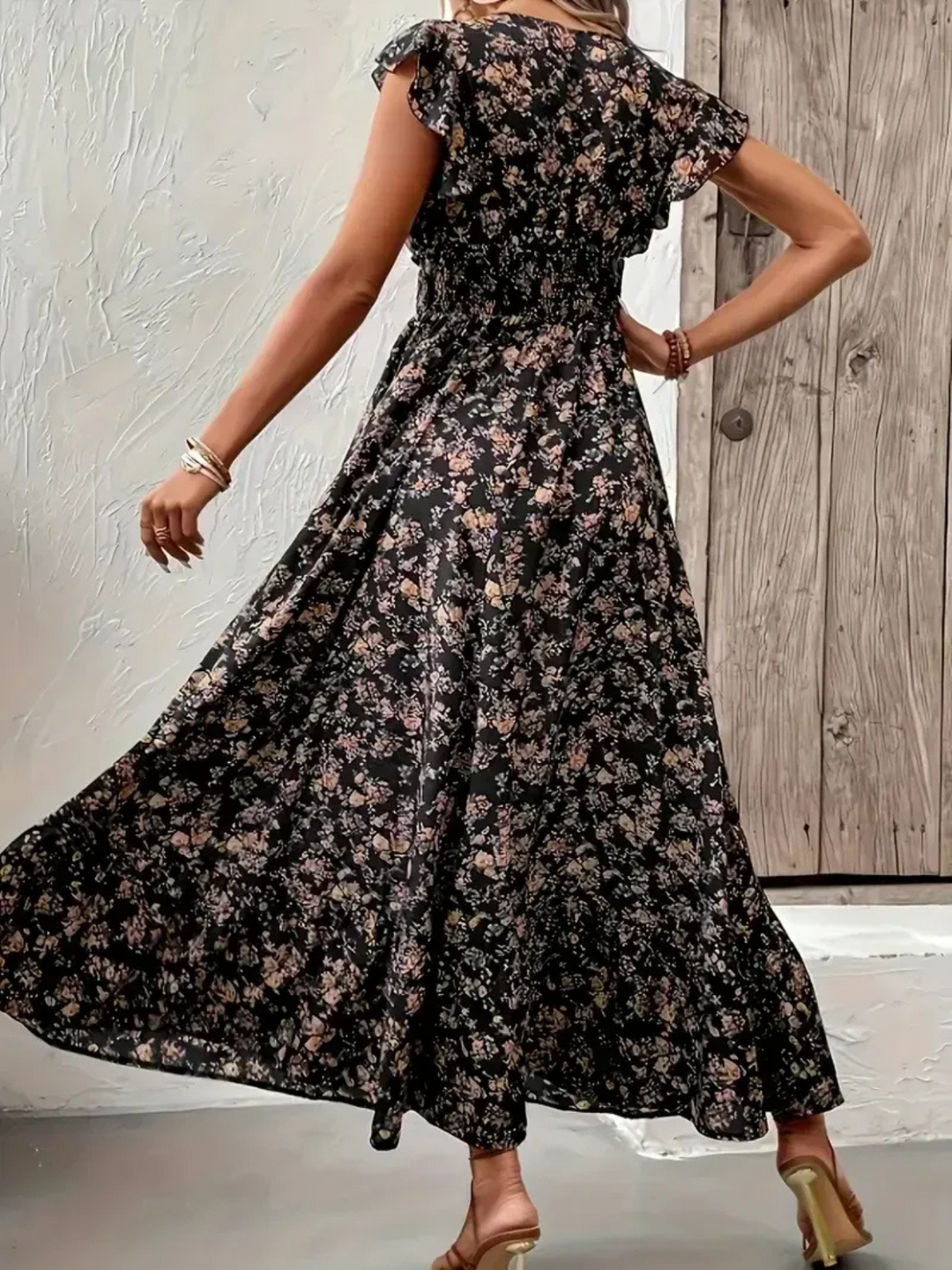 Dewi | Plus Size Dames Maxi-Jurk | Zomerjurk Met Ruches