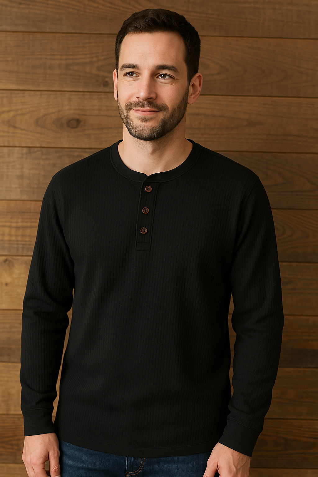 Henley | Wafelstructuur Shirt | Comfortabel Heren Shirt | Casual & Sportief