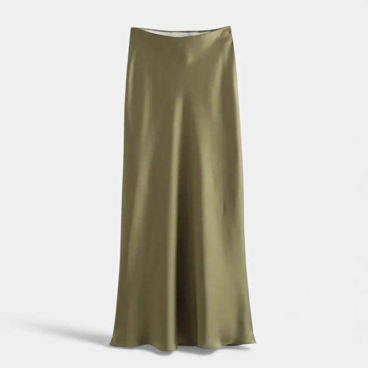 Sorata | Zwarte Satijnen Rok – Elegante Hoge Taille