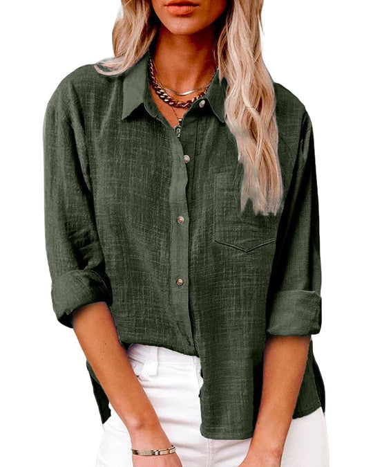 Zoella | Stijlvolle Dames Blouse | Met Lange Mouwen En Zakken