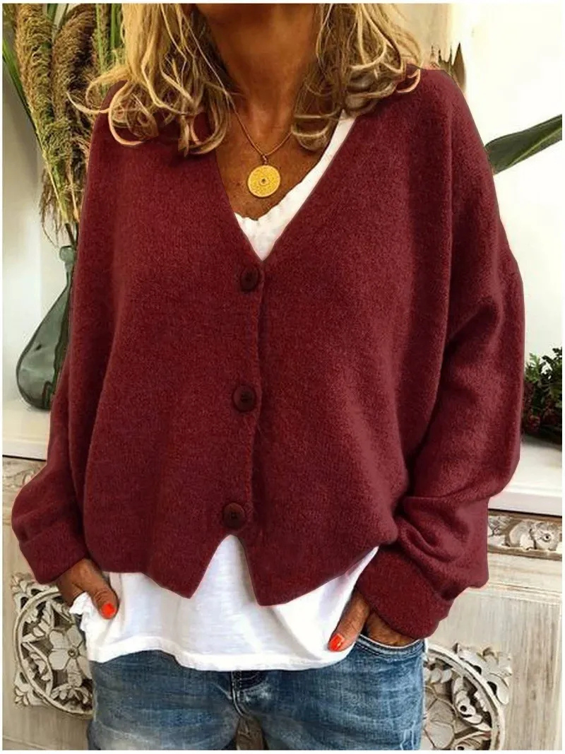 Bente | Comfortabele V-Hals Cardigan | Dames Sweater | Jumper Vest | Zachte Stof