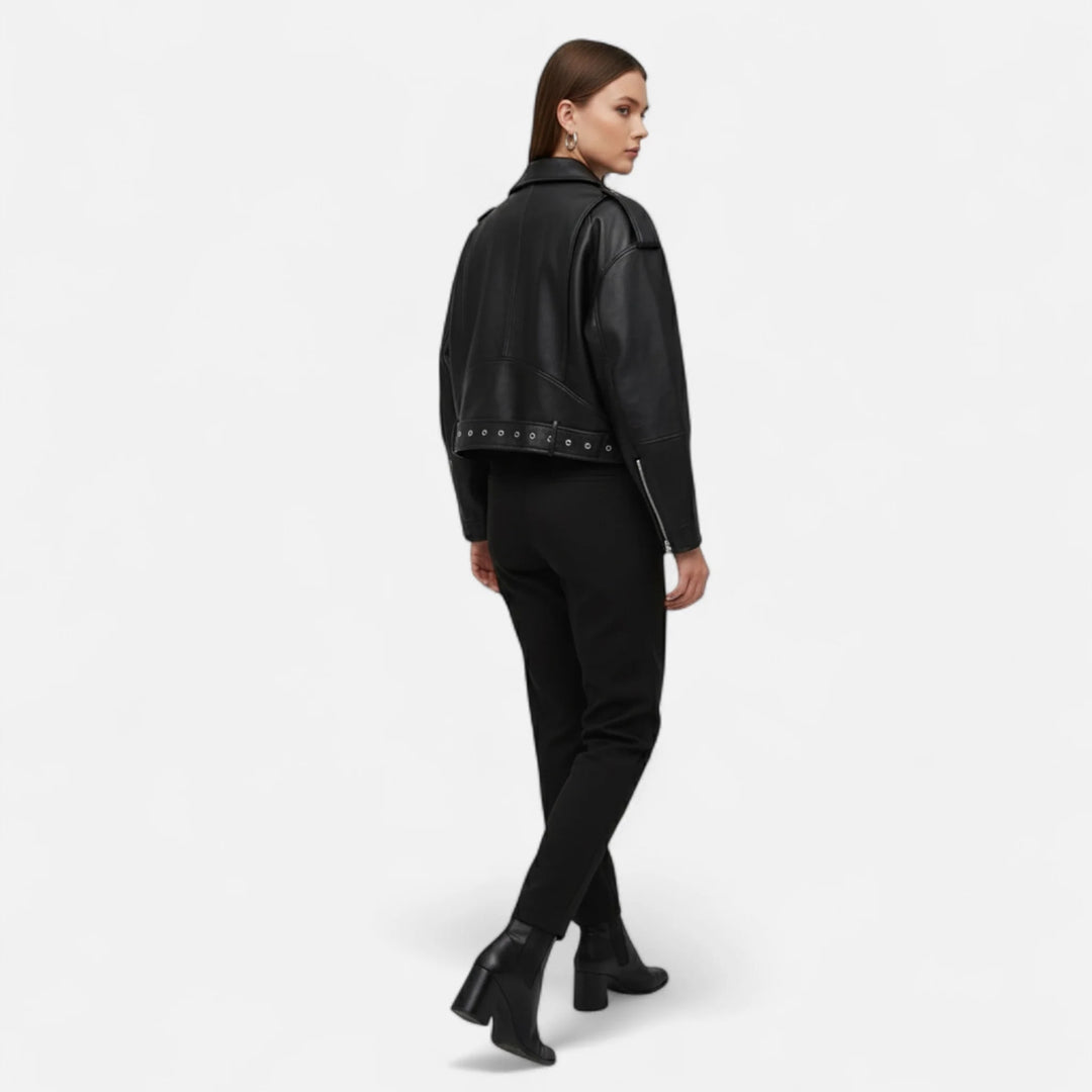 Sorata | Dames Korte Imitatieleren Jas