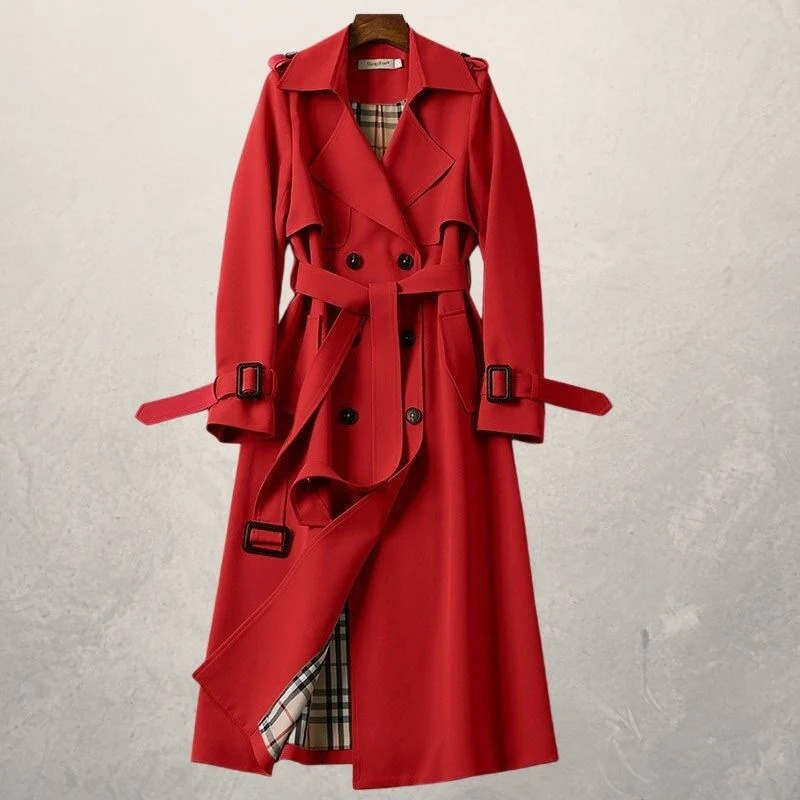 Guri | Trendy Dames Jas | Trenchcoat | Getailleerde Pasvorm | Riem In De Taille