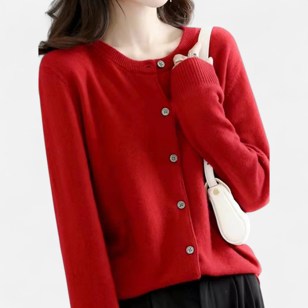 Sorata | Dames Gebreid Cardigan met Ronde Hals