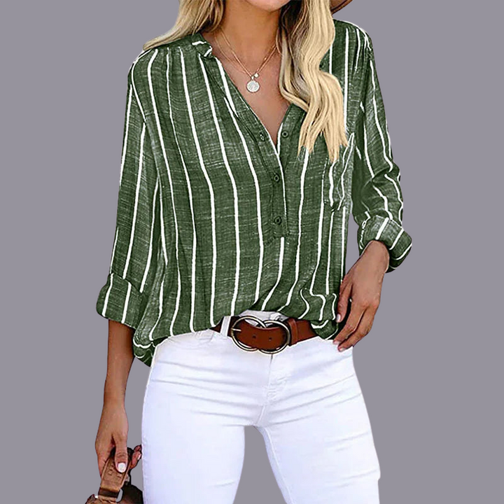 Alexa | Dames Blouse | Elegante Losse Gestreepte Zomer Blouse voor Vrouwen