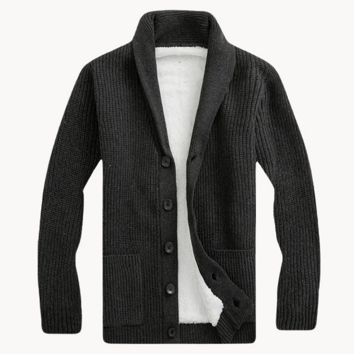 Delta | Fleece Sjaalkraag Cardigan Trui Voor Heren