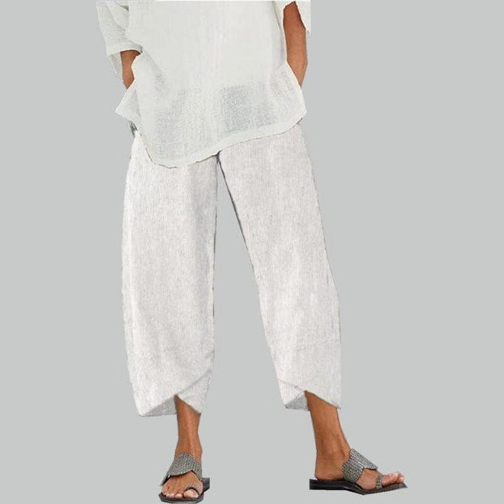 Elvira | Dames Broek | Lichte Katoenen en Linnen Vrouwen Zomer Comfort