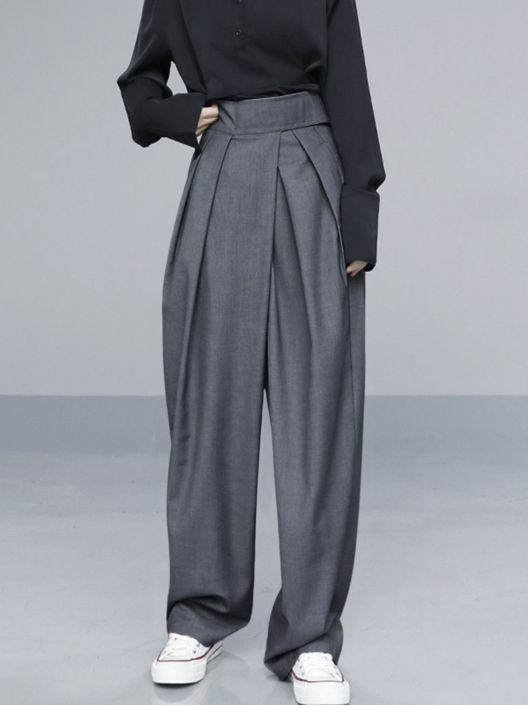 Filss | Trendy Dames Broek | Wijde Pijpen Broek Met Klittenbandsluiting