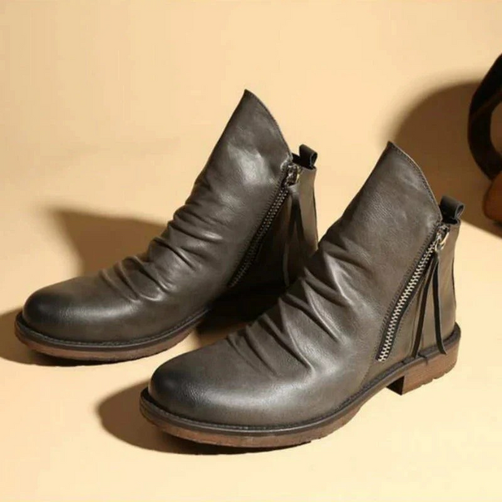 Hugh | Stijlvolle Heren Schoenen | Enkellaarzen Met Rits