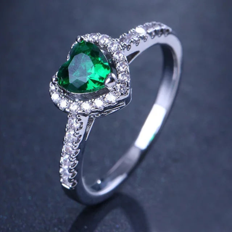 Shayan | Betoverende Dames Ring | 925 Sterling Zilver | Klassieke Hartvormig