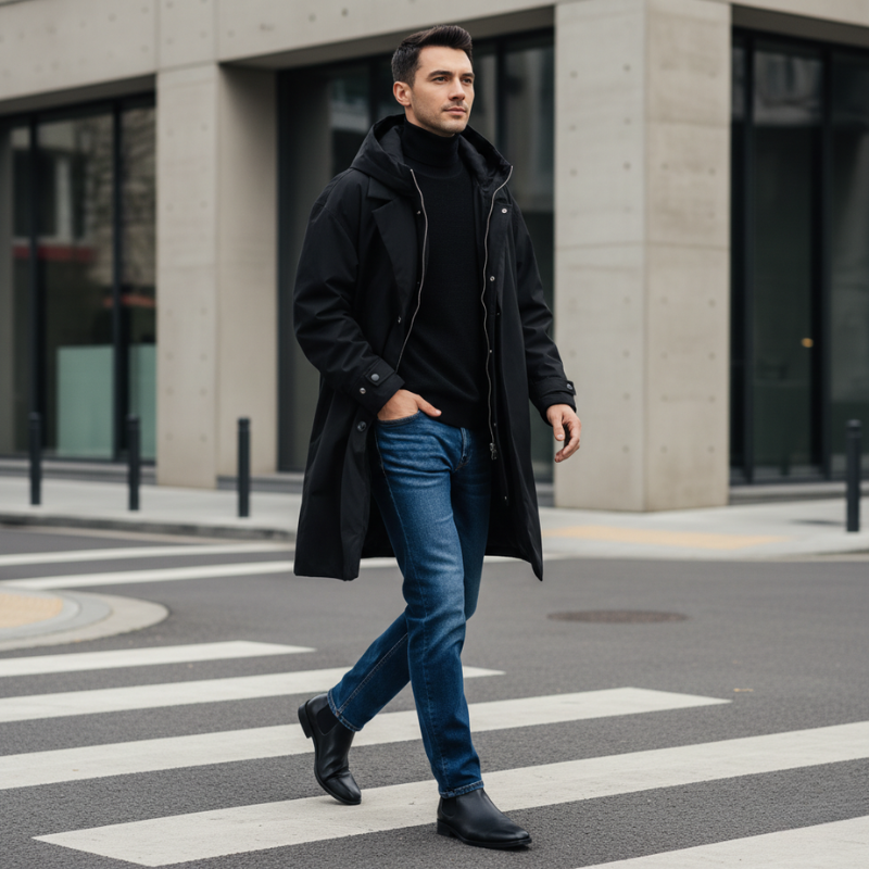 Sorata | Lange Pufferjas voor Heren – Beschermende Erfgoedstijl