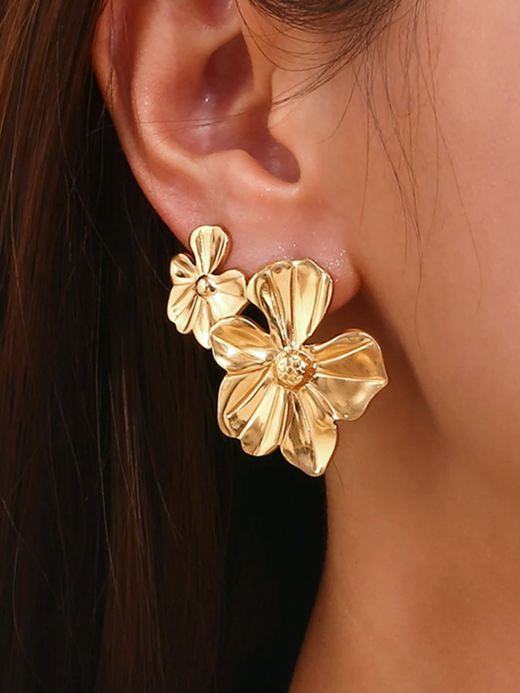 Zoella | Elegante Gouden Bloemen Oorbellen | Tijdloze Look