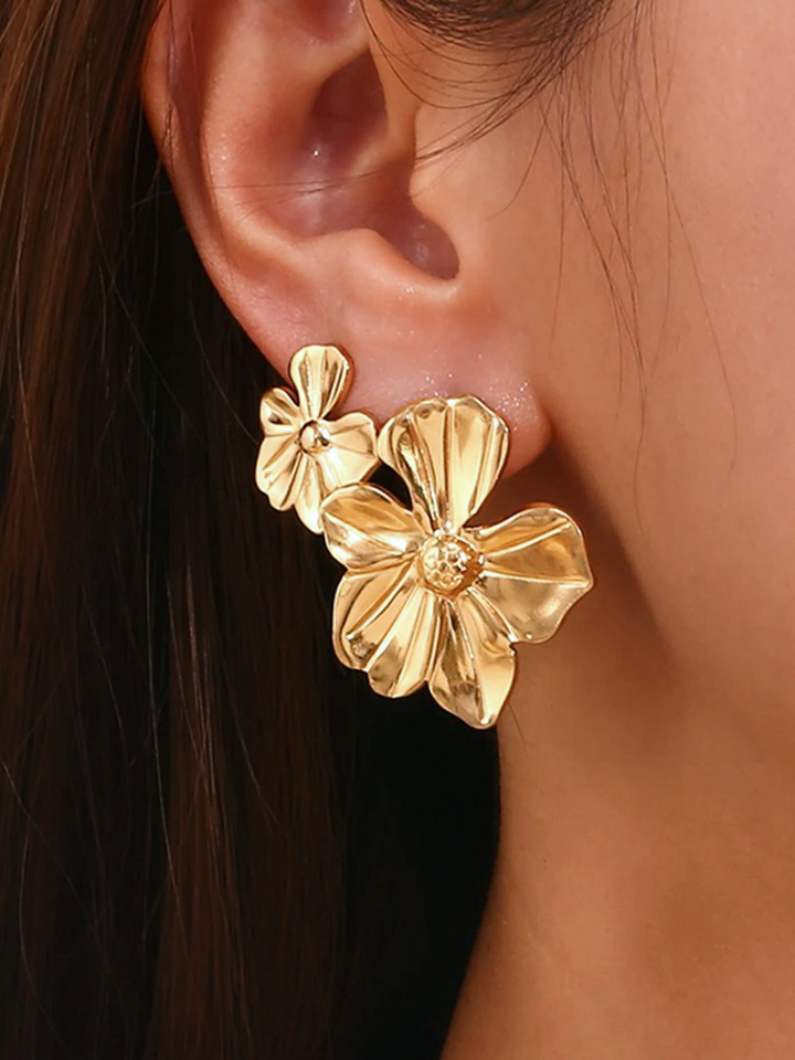 Zoella | Elegante Gouden Bloemen Oorbellen | Tijdloze Look