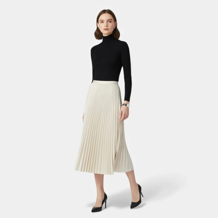 Sorata | Dames Plissé Rok – Elegante Bruintinten