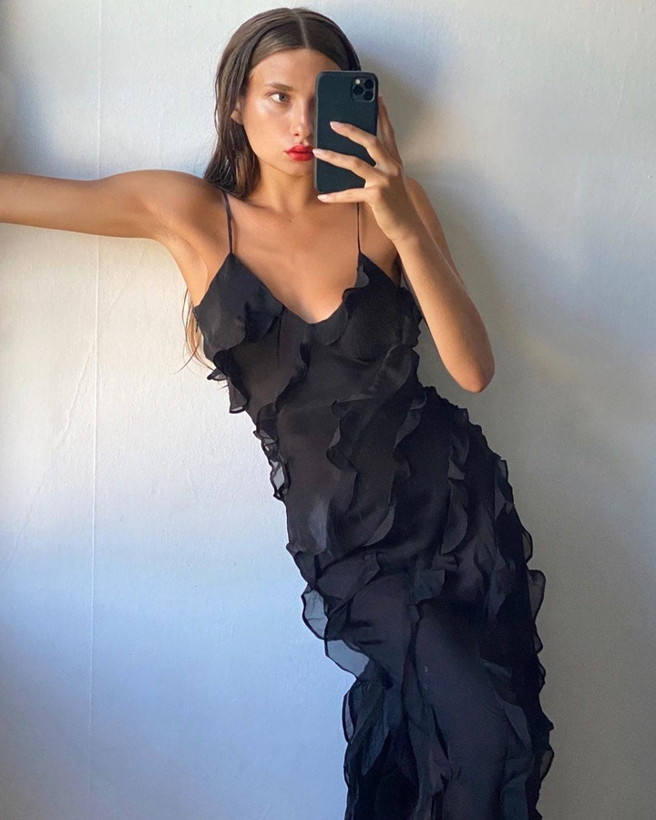 Fiona | Elegante Dames Jurk | Vrouwelijke Jurk Met Subtiele Ruches