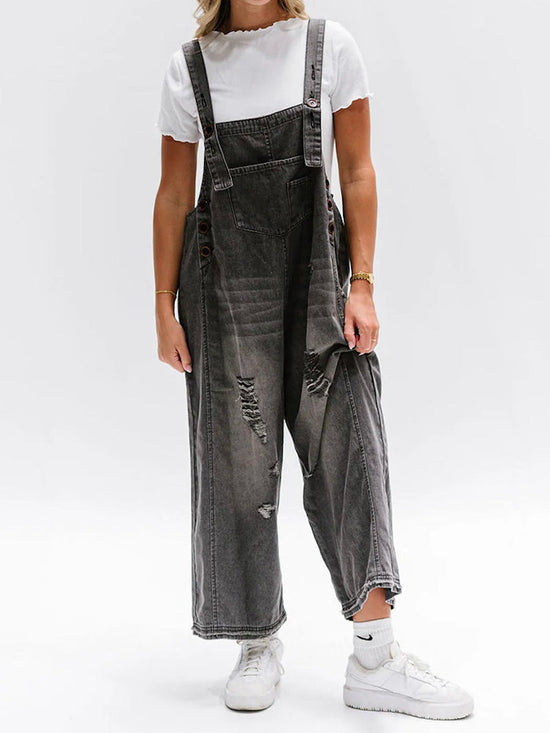 Erika | Dames Losse Denim Spijker Tuinbroek | Comfortabel & Stijlvol