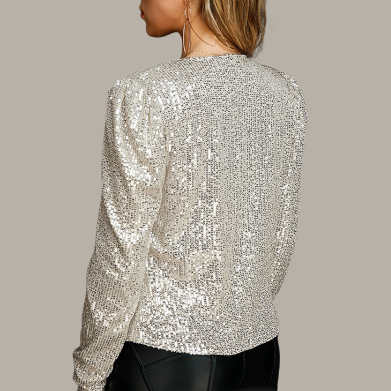 Fanny | Dames Vest Jas | Vrouwen Chique Sparkling Glitter Vest Jasje