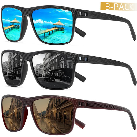 ShineShields | Gepolariseerde Zonnebril 3-Pack | Ultieme Uv-Bescherming