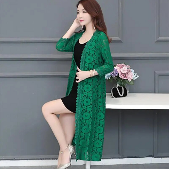 Firnza | Elegante Dames Vest | Lange Kanten Cardigan