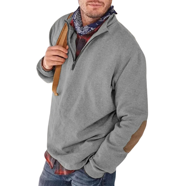 Dylan | Casual Heren Trui | Relaxed Fit | Zacht Gebreid | Halve Rits