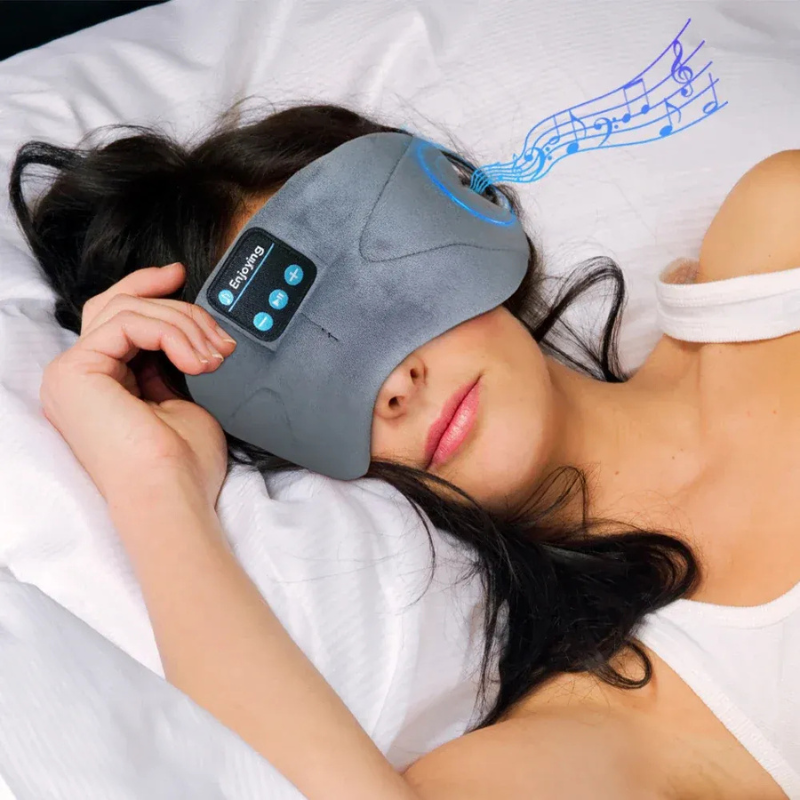 Hexton | Slaaphoofdtelefoon Bluetooth-Oogmasker | Draadloos Slaapmasker