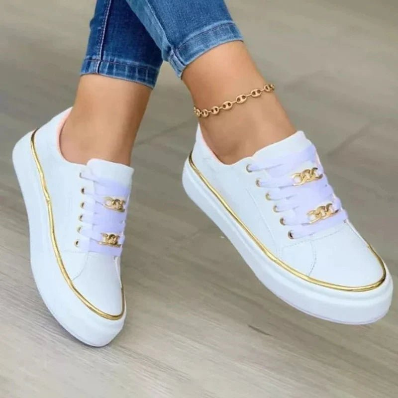 Isabella | Dames Sneakers Kettingleer | Trendy Vrouwen Schoenen