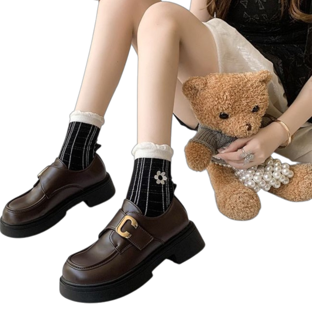 Linah | Trendy Dames Schoenen |Moderne Loafers | Chunky Zool | Voor Werk Of Casual Looks