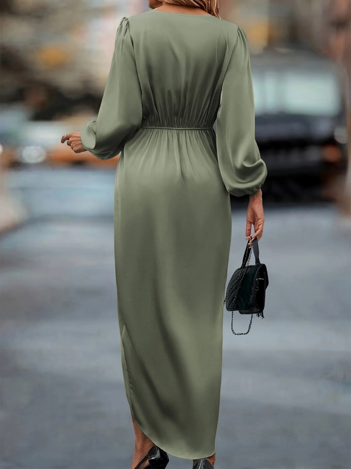 Dari | Dames Jurk | Elegante Midi Jurk | Met V-Hals