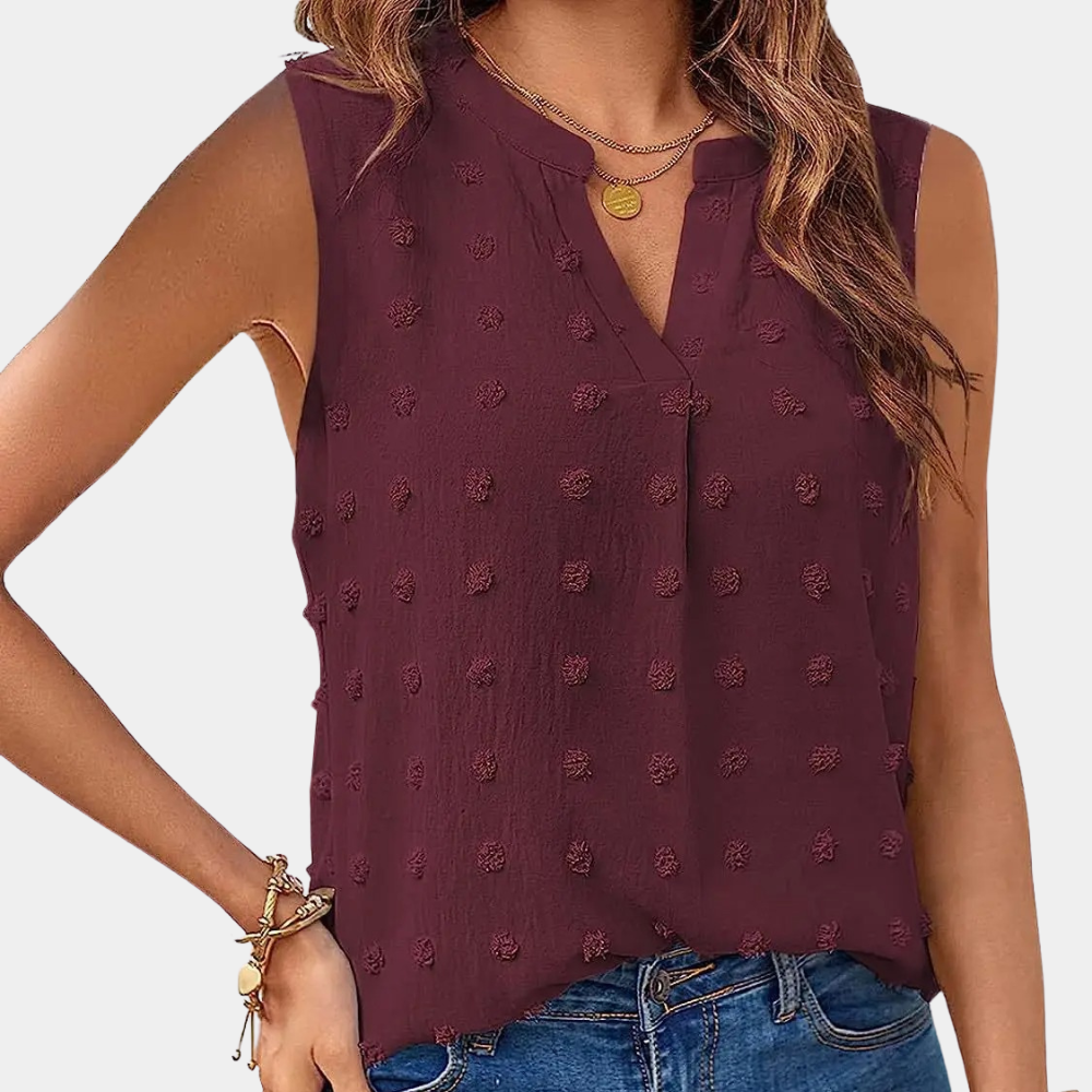 Sibel | Dames Shirt | Casual Mouwloos Zomer Top Shirt voor Vrouwen