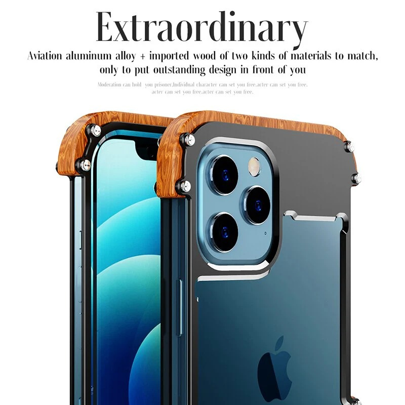 iPhone Case | Stijlvolle Hoes Met Houtafwerking | Stevige Bescherming