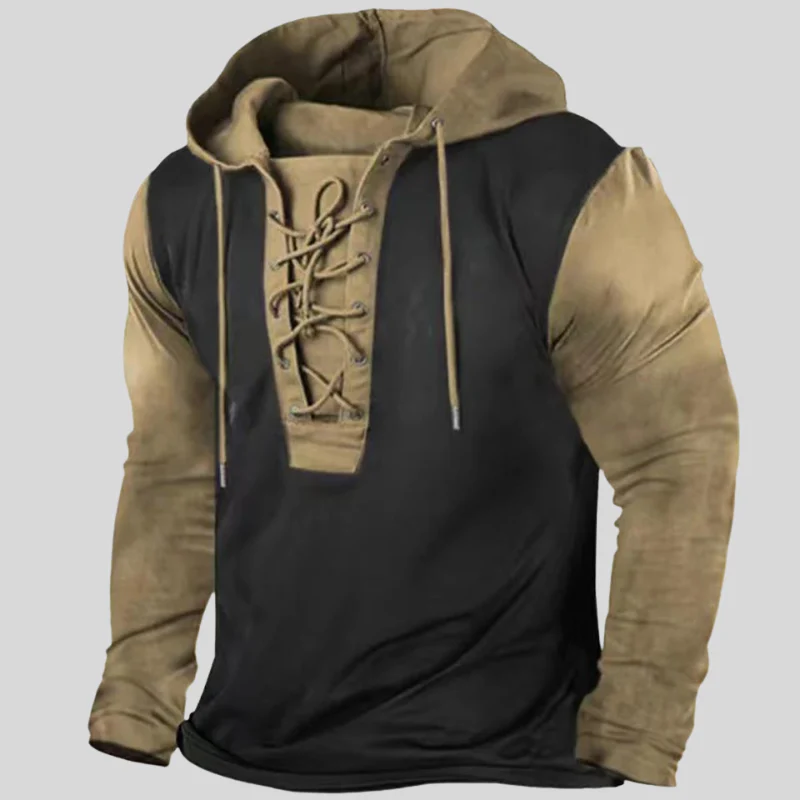 Delton | Relaxte Heren Vest | Longsleeve Met Capuchon