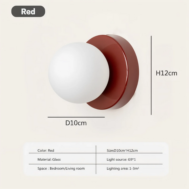 Demora | Luxe Wandlamp | Moderne LED Wandverlichting Met Glazen Bol