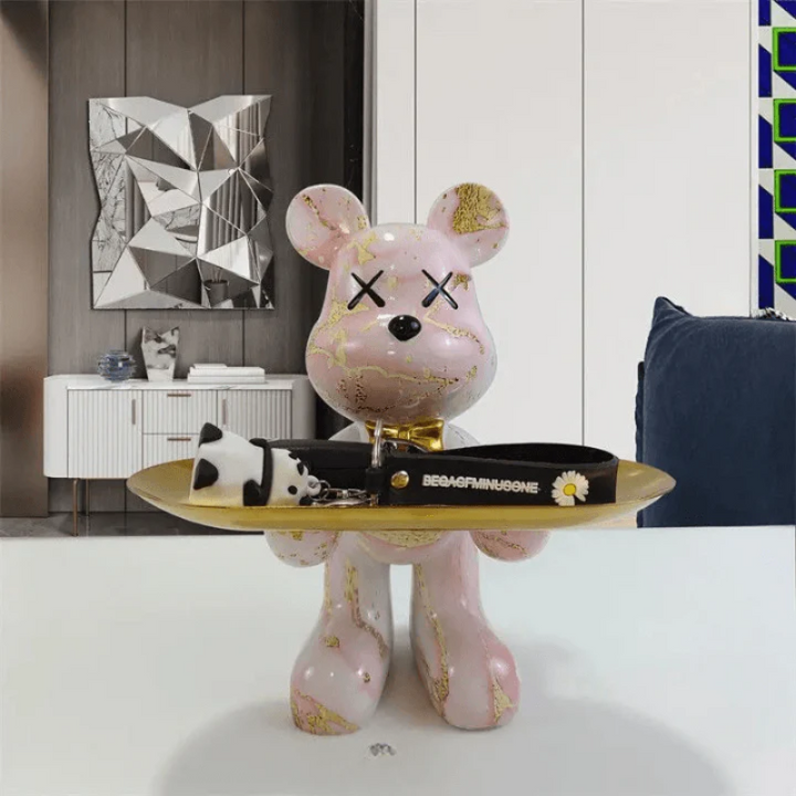 LuxeTray | Decoratieve Beer Met Dienblad | Luxe Woonaccessoire En Opbergtray