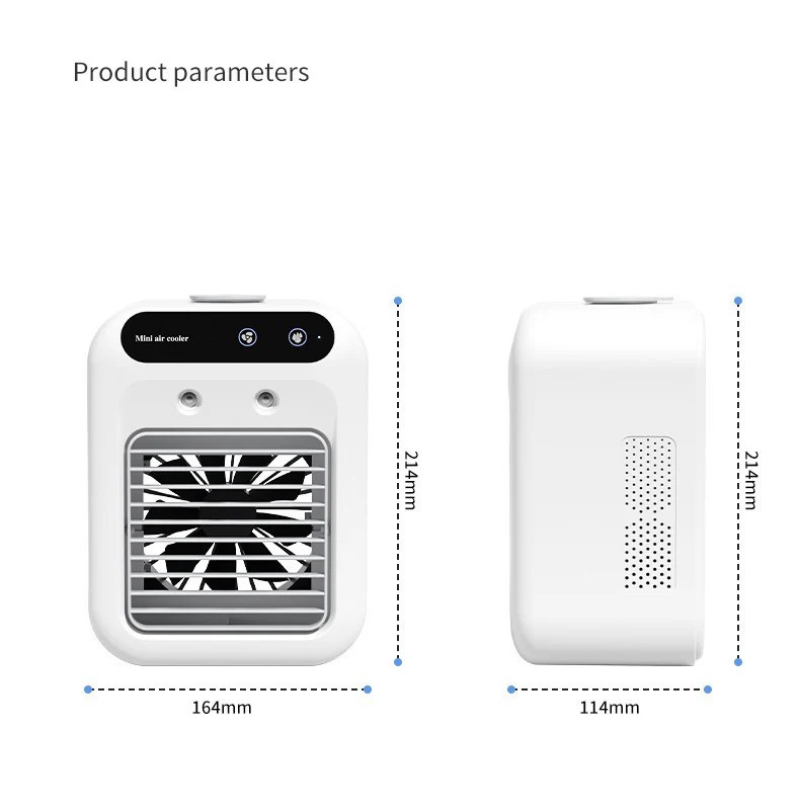 Westman | Draagbare Aircooler Met Waterkoeling | USB Ventilator voor Binnen En Auto