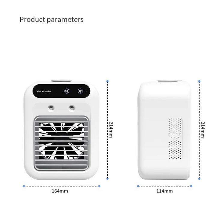 Westman | Draagbare Aircooler Met Waterkoeling | USB Ventilator voor Binnen En Auto