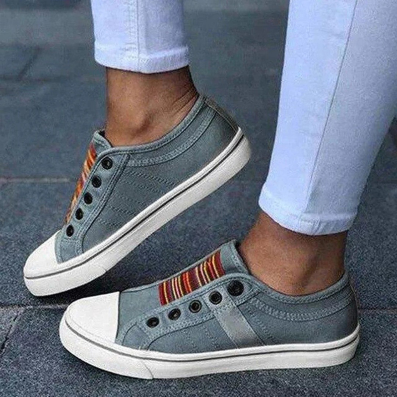 Mia | Trendy Dames Sneakers | Stijlvolle Slip-On Canvas Schoenen