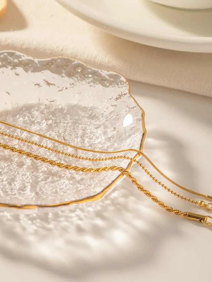Zuley | 3-Laagse Armbanden Set Goud Dames | Chique Look