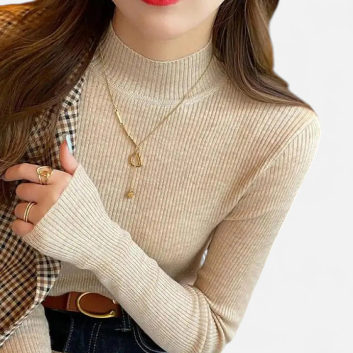 Sorata | Dames Vintage Mock Neck Trui