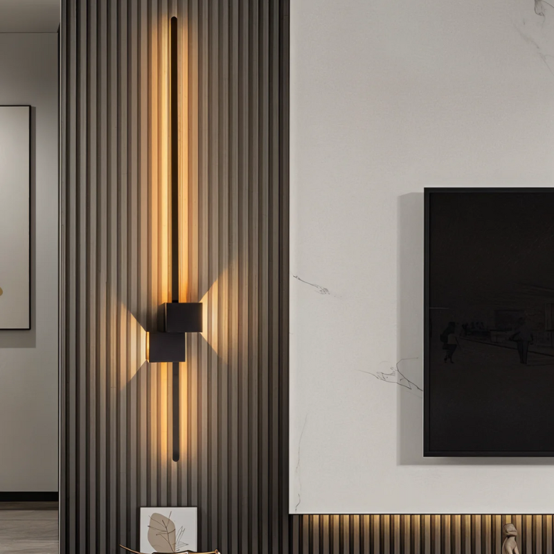 Demor | Luxe Wandlamp | Minimalistische Zwarte LED Wandverlichting