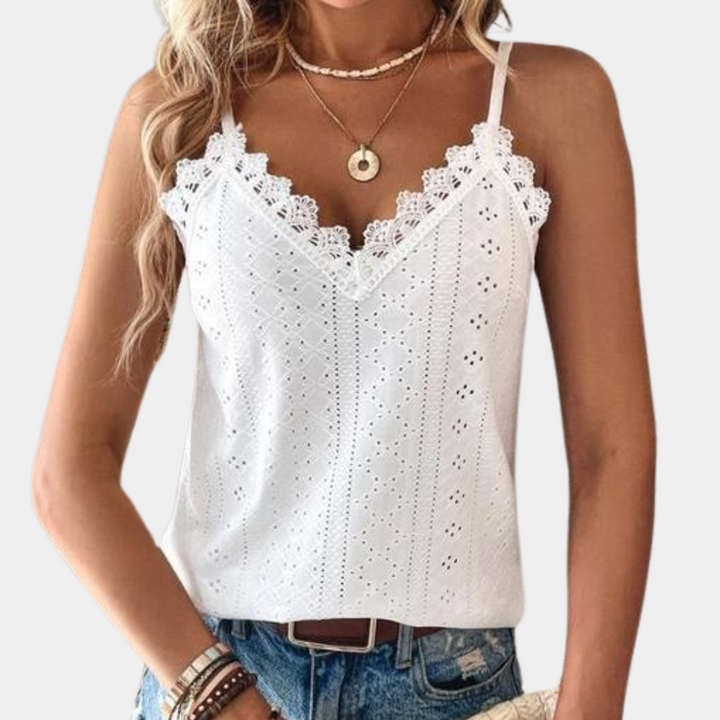 Mosha | Stijlvolle Zomerse Dames Top Met V-Hals | Licht En Elegant